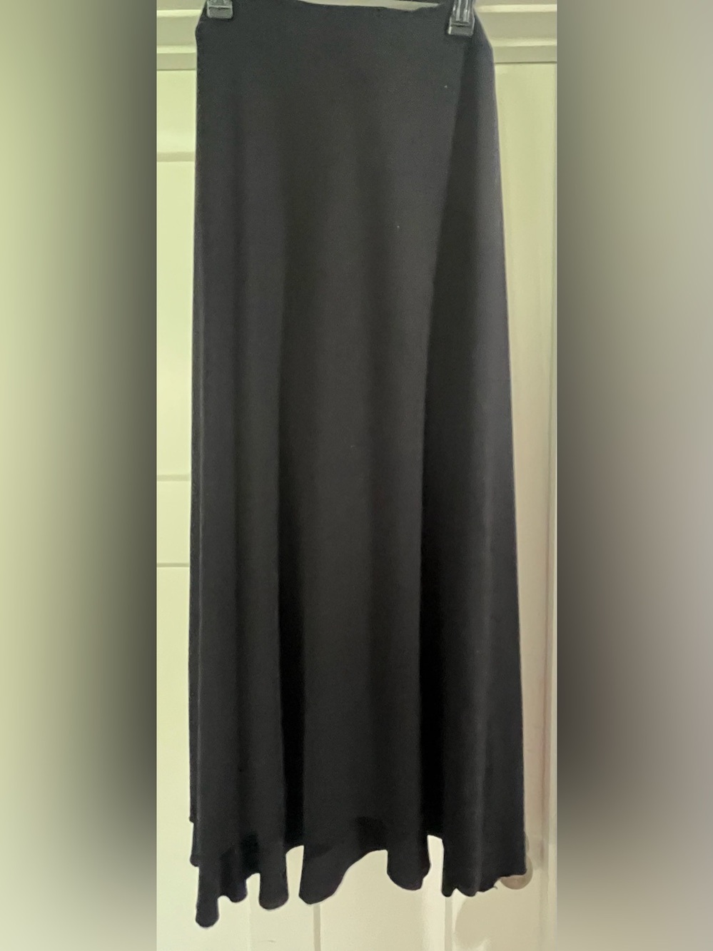 Lane Bryant Black Boho Maxi Skirt Tiered Ruffle Back Size 14/16